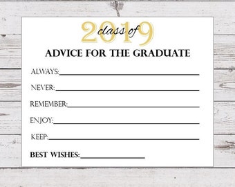 Commencement information Etsy photograph relating to Free Printable Graduation Advice Cards identified as Commencement suggestions Etsy